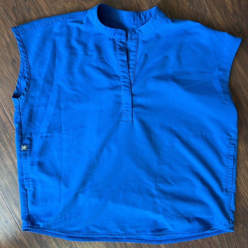Figs Royal Blue Rafaela Top